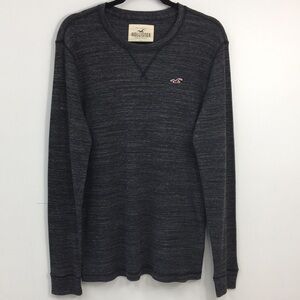 Hollister Mens Long Sleeve Crew Neck Waffle Knit Tee Size M NEW With Tags